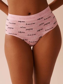 La Vie En Rose - Pink Cotton Elas Band Hw Bikini