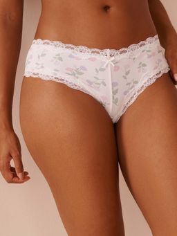 La Vie En Rose - White Pchy Drm Cheeky Bikini