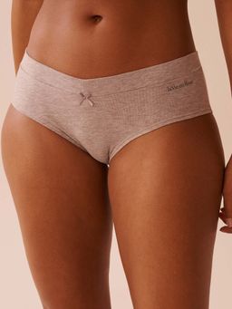 La Vie En Rose - Brown Cotton Hiphugger Panty