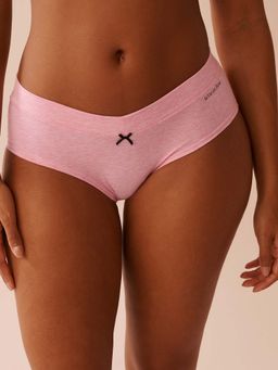 La Vie En Rose - Pink Cotton Hiphugger Panty