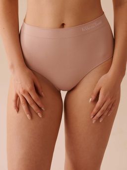 La Vie En Rose - Nude Seamless Fabric High Waist Bikini Panty
