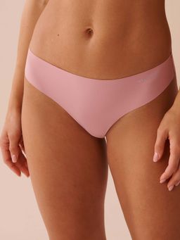 La Vie En Rose - Pink Microfiber Invisible Thong Panty