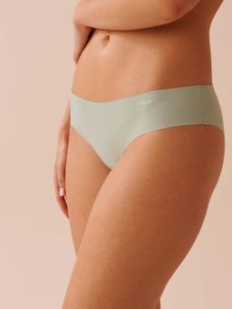 La Vie En Rose - Green Microfiber Invisible Cheeky Bikini Panty
