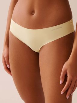 La Vie En Rose - Yellow Microfiber Invisible Cheeky Bikini Panty