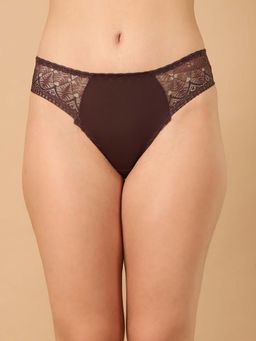 PrettyCat - Brown Mid Rise Sexy Lace Bikini Panty for Women