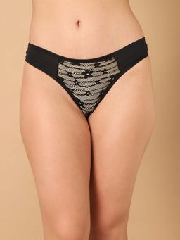 PrettyCat - Black Mid Rise Sexy Lace Bikini Panty for Women