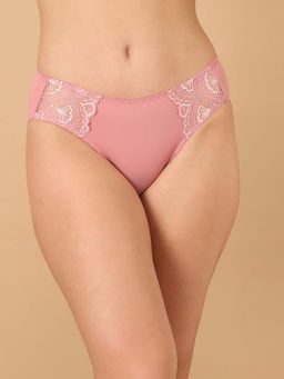 PrettyCat - Pink Mid Rise Sexy Lace Bikini Panty for Women