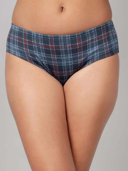 Clovia - Navy Blue Cotton Medium Waist Inner Elastic Hipster Panty