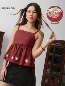 The Souled Store - Womens Official Peplum Hello Kitty Top