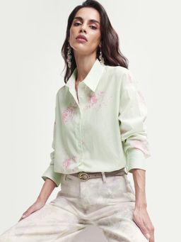 RAREISM - Floral Print Oversized Shirt