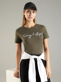 Tommy Hilfiger - Logo Embroidered Regular Fit Cotton T-Shirt