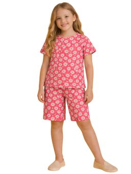 TotzTouch - Girls Stylish Cotton Printed T-Shirts and Short - Orange