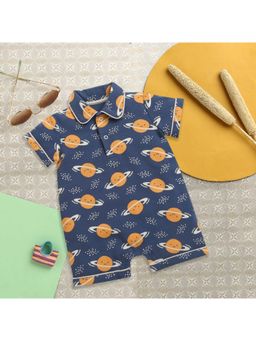 Nino Bambino - Organic Cotton Romper For Baby Boy - Blue