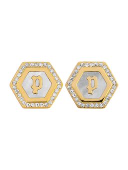Police - Gold-Toned Contemporary Studs Earrings