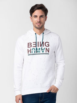 Being Human - Men's White Full Sleeves Hoodie
