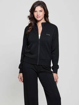 Guess - Women Black Polyester Solid/Plain Jacket