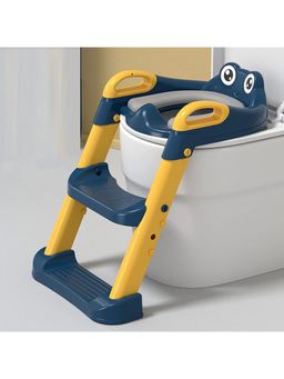 Safe-O-Kid - Blue Printed Potty Training Seat with Ladder (0-36 Months)