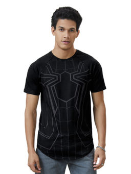 The Souled Store - official Spider-man The Black Suit Drop Cut T-Shirt For Men
