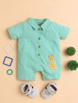 Mee Mee - Mint Giraffe Cotton Romper