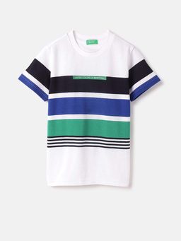 United Colors of Benetton - Regular Round Neck Striped T-Shirt