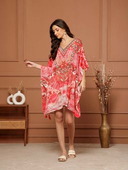 Aditi Wasan - Red Printed Regular Dress