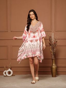 Aditi Wasan - Pink Printed Regular Dress