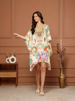 Aditi Wasan - Cream Printed Regular Dress