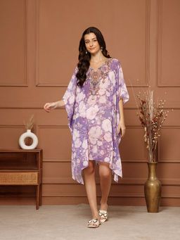 Aditi Wasan - Lavender Printed Regular Dress