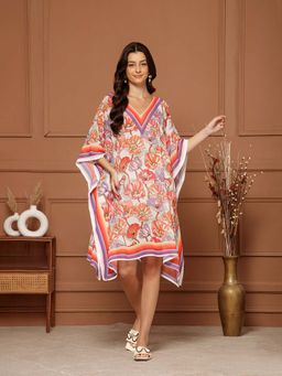 Aditi Wasan - Peach Printed Regular Dress