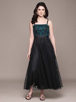 Aarke Ritu Kumar - Black Embroidered A-Line Dress
