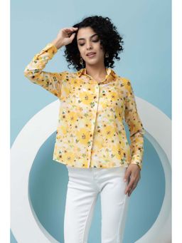 Beatnik - Yellow Printed Regular Shirt