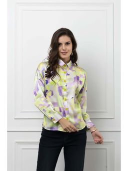 Beatnik - Green Printed Regular Shirt