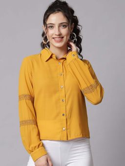 Beatnik - Yellow Solid Regular Shirt