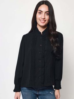 Beatnik - Black Solid Regular Shirt