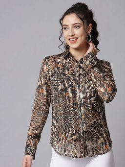 Beatnik - Black Printed Regular Shirt