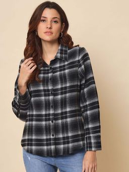 Beatnik - Black Checks Regular Shirt