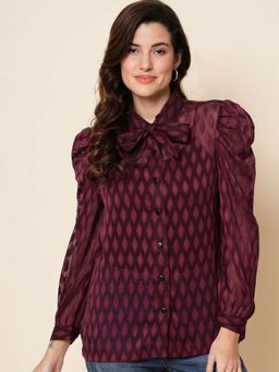 Beatnik - Purple Solid Regular Shirt