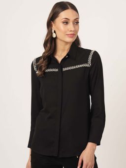 Beatnik - Black Solid Regular Shirt