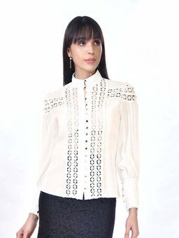 Beatnik - White Solid Regular Shirt