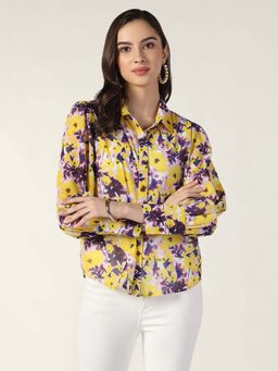 Beatnik - Yellow Printed Regular Shirt