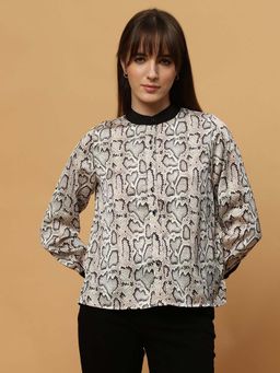 Beatnik - White Printed Regular Shirt