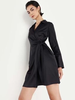 RAREISM - Black Solid Straight Dress