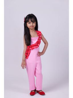PiccoRicco - Pink Scuba Designer Jumpsuit