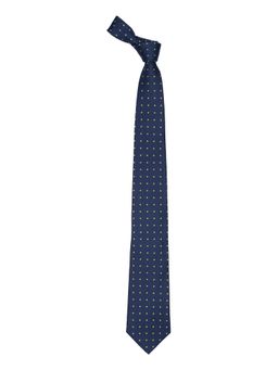 The Tie Hub - Blue With Green Polka 100% Silk Necktie