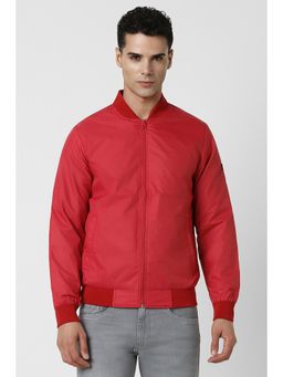 Van Heusen - Men Red Solid Casual Jacket