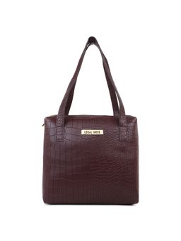 Legal Bribe - Textured Stylish Shoulder Bag - Brown