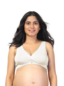 Zelena - Maternity Padded Nursing Bra - Off White