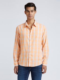 Pepe Jeans - Orange Check Full Sleeve Shirt