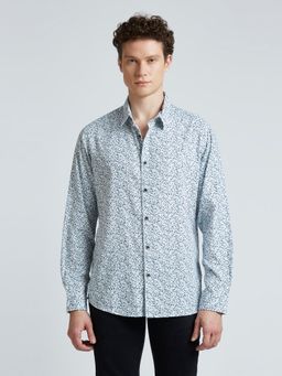 Pepe Jeans - White Botanical Print Full Sleeve Shirt