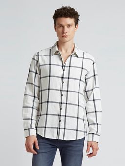 Pepe Jeans - White Checked Full Sleeved Shirt